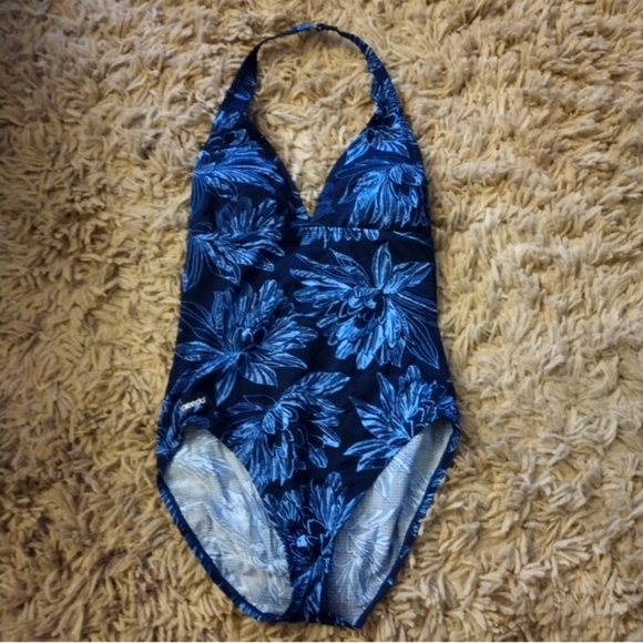 SPEEDO WOMEN'S HALTER ONE PIECE SWIMSUIT SIZE 12 - Picture 2 of 6